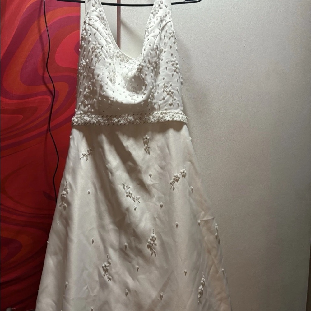 Elegant White Vintage wedding gown made by Demetrios